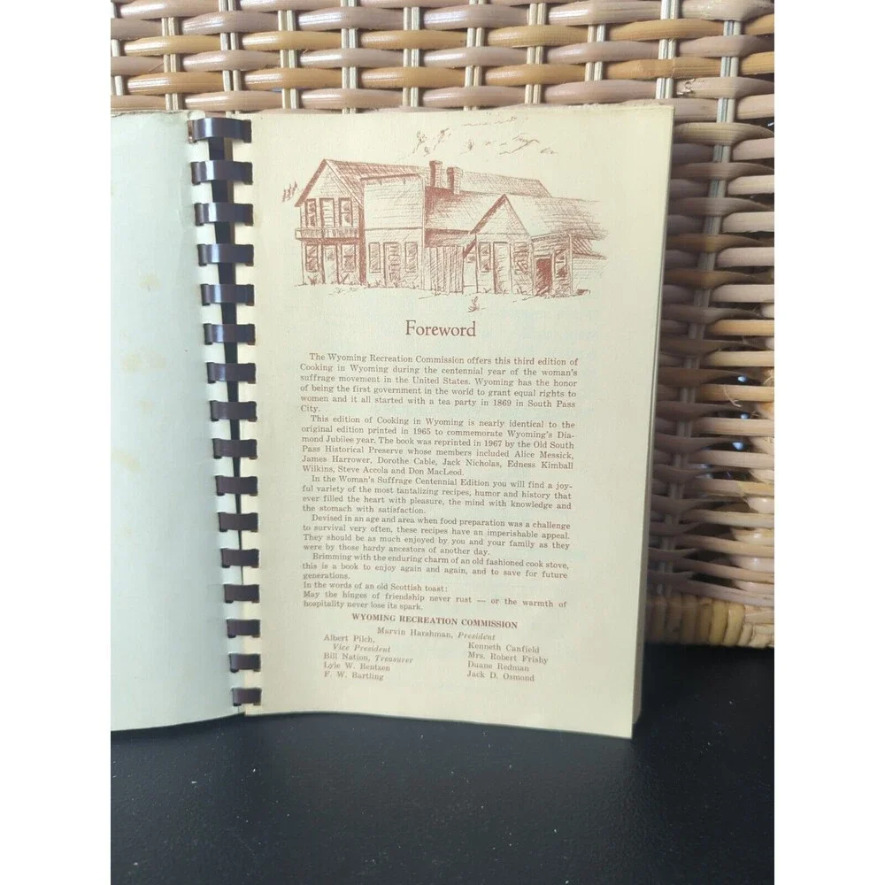 Cooking in Wyoming from 1869-1969 Community‎ Cookbook South Pass City Suffrage
